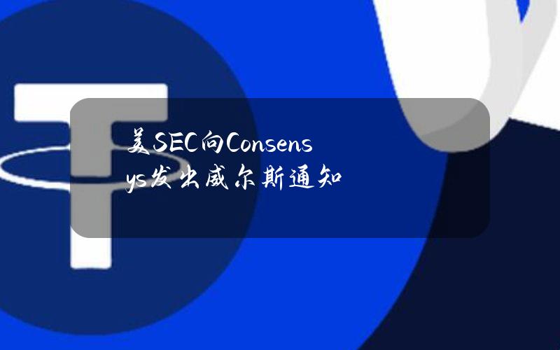 美SEC向Consensys发出威尔斯通知