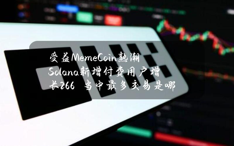 受益MemeCoin熟潮Solana新增付费用户增长266%　当中最多交易是哪些迷因币