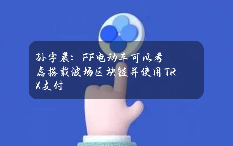 孙宇晨：FF电动车可以考虑搭载波场区块链并使用TRX支付