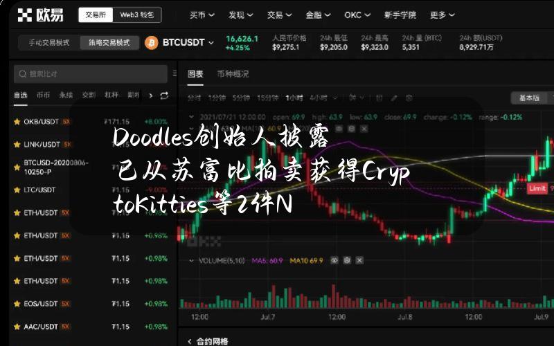 Doodles创始人披露已从苏富比拍卖获得CryptoKitties等2件NFT